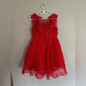 Red formal dress